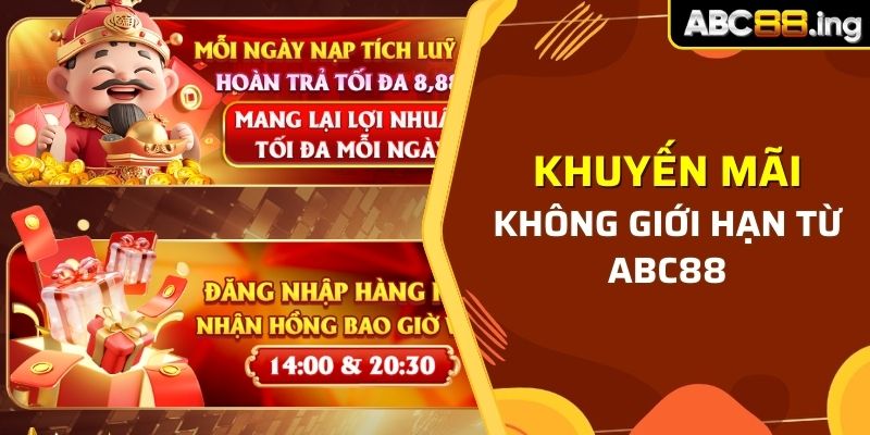 Trải nghiệm khuyến mãi không giới hạn từ ABC88